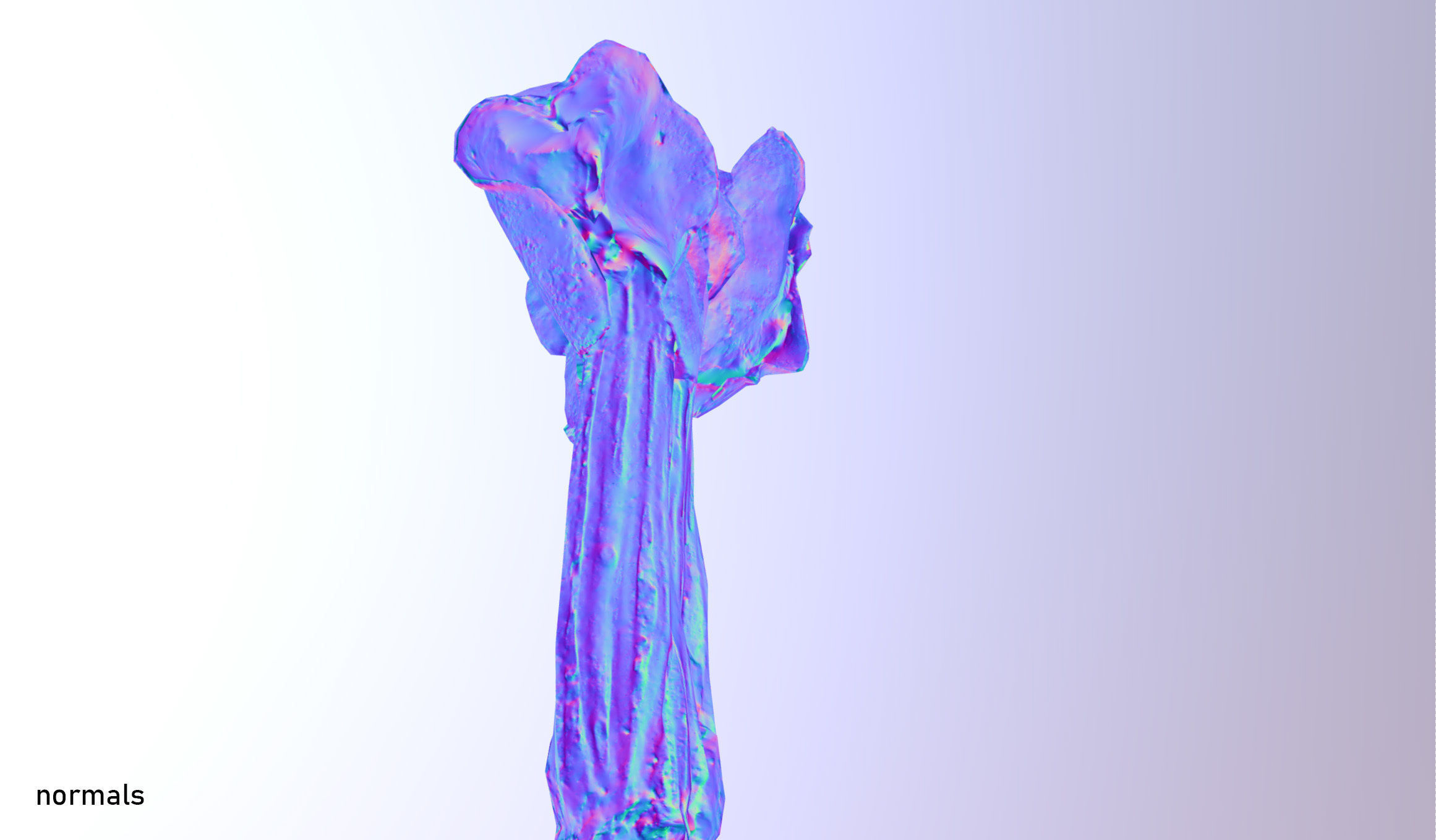 Helvella crispa - white saddle mushroom lowpoly 3D model Low-poly 3D model_23