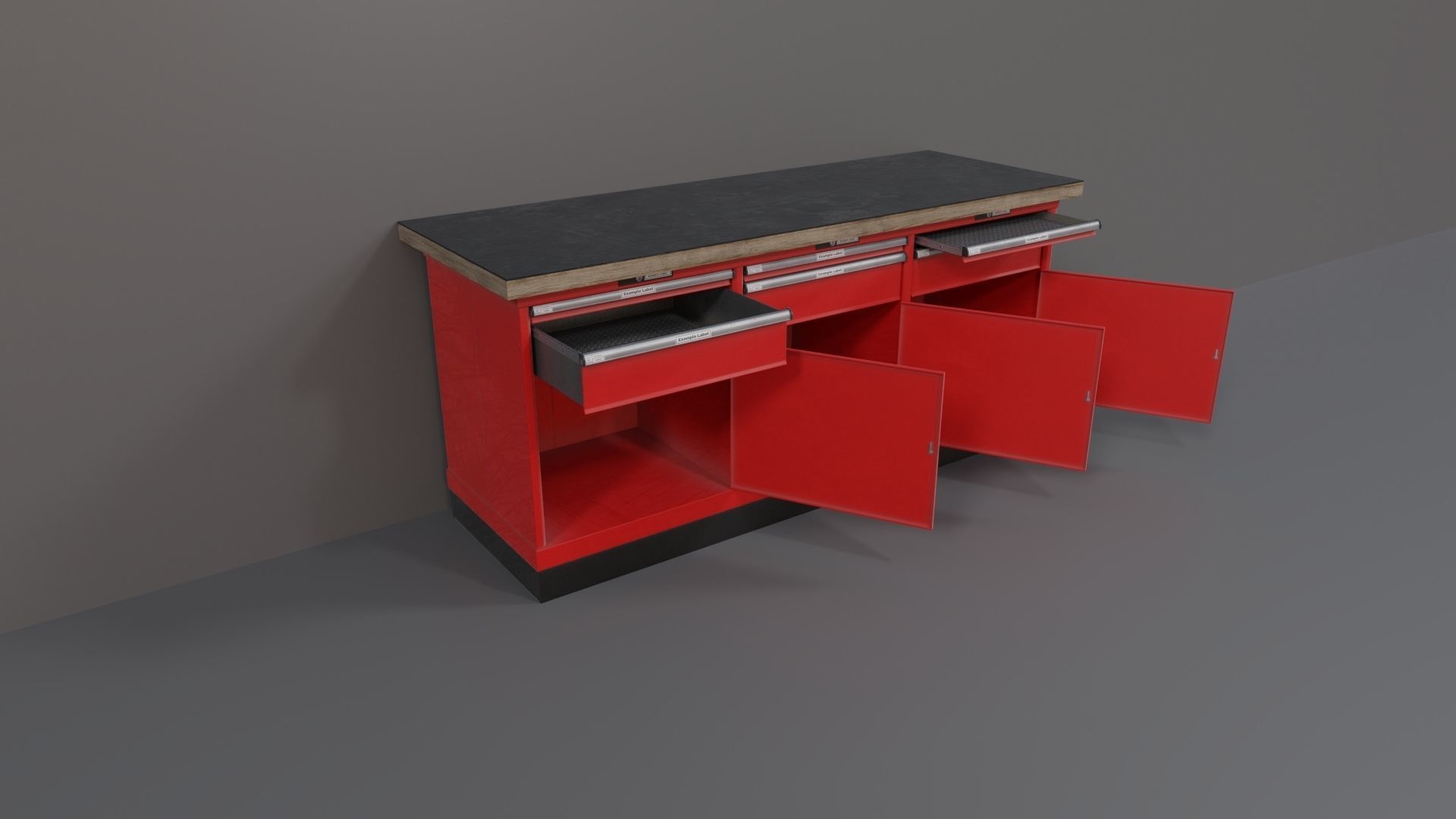 Industrial Workshop WorkBench 3 PBR Low-poly 3D model_6