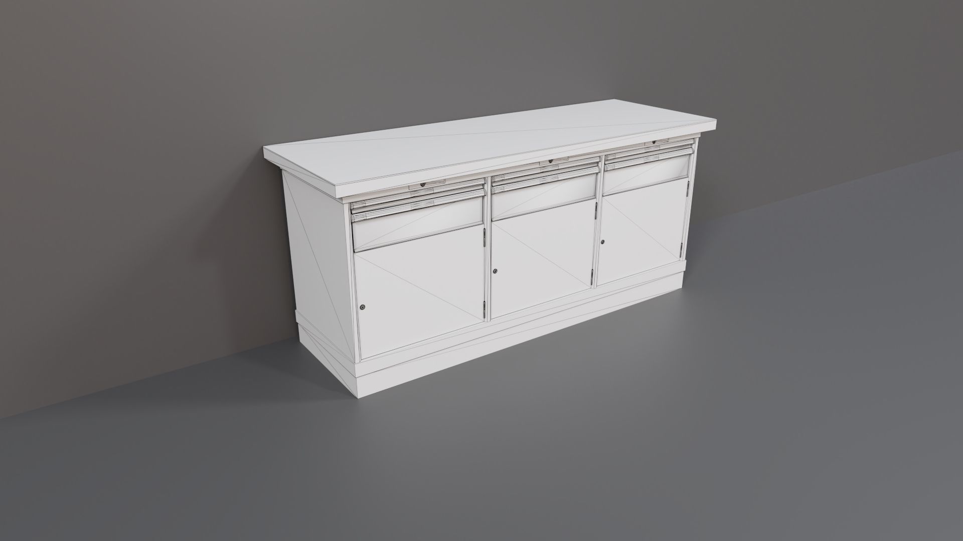 Industrial Workshop WorkBench 3 PBR Low-poly 3D model_4