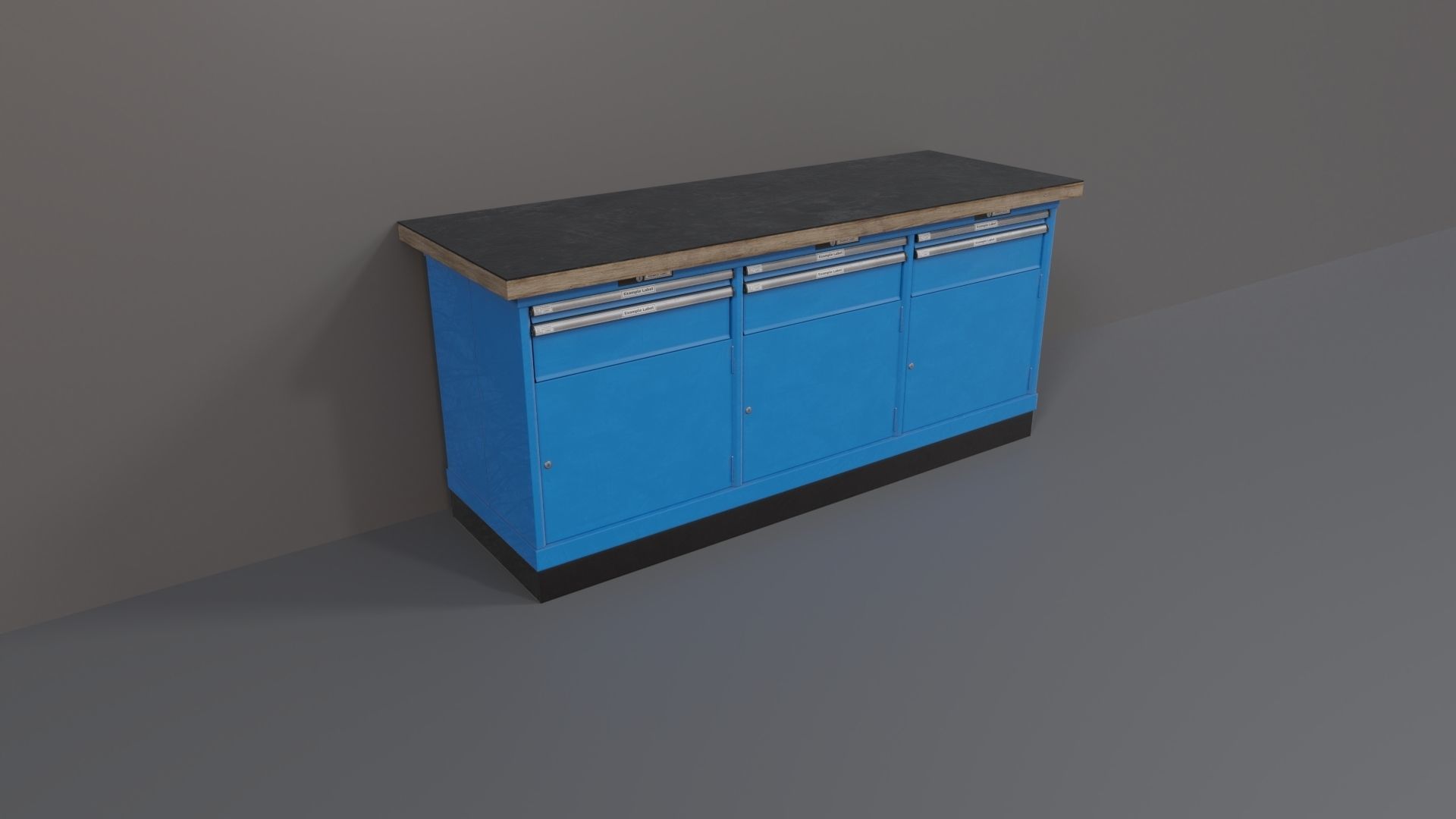 Industrial Workshop WorkBench 3 PBR Low-poly 3D model_1