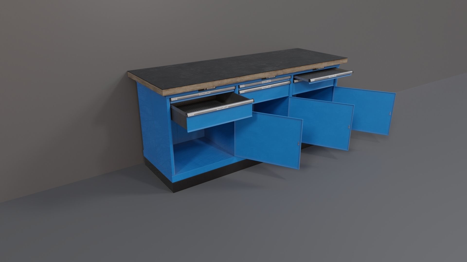 Industrial Workshop WorkBench 3 PBR Low-poly 3D model_5