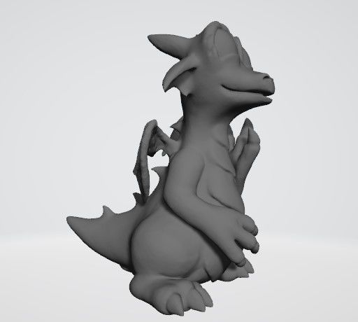 Funny dragon 3D print model_12