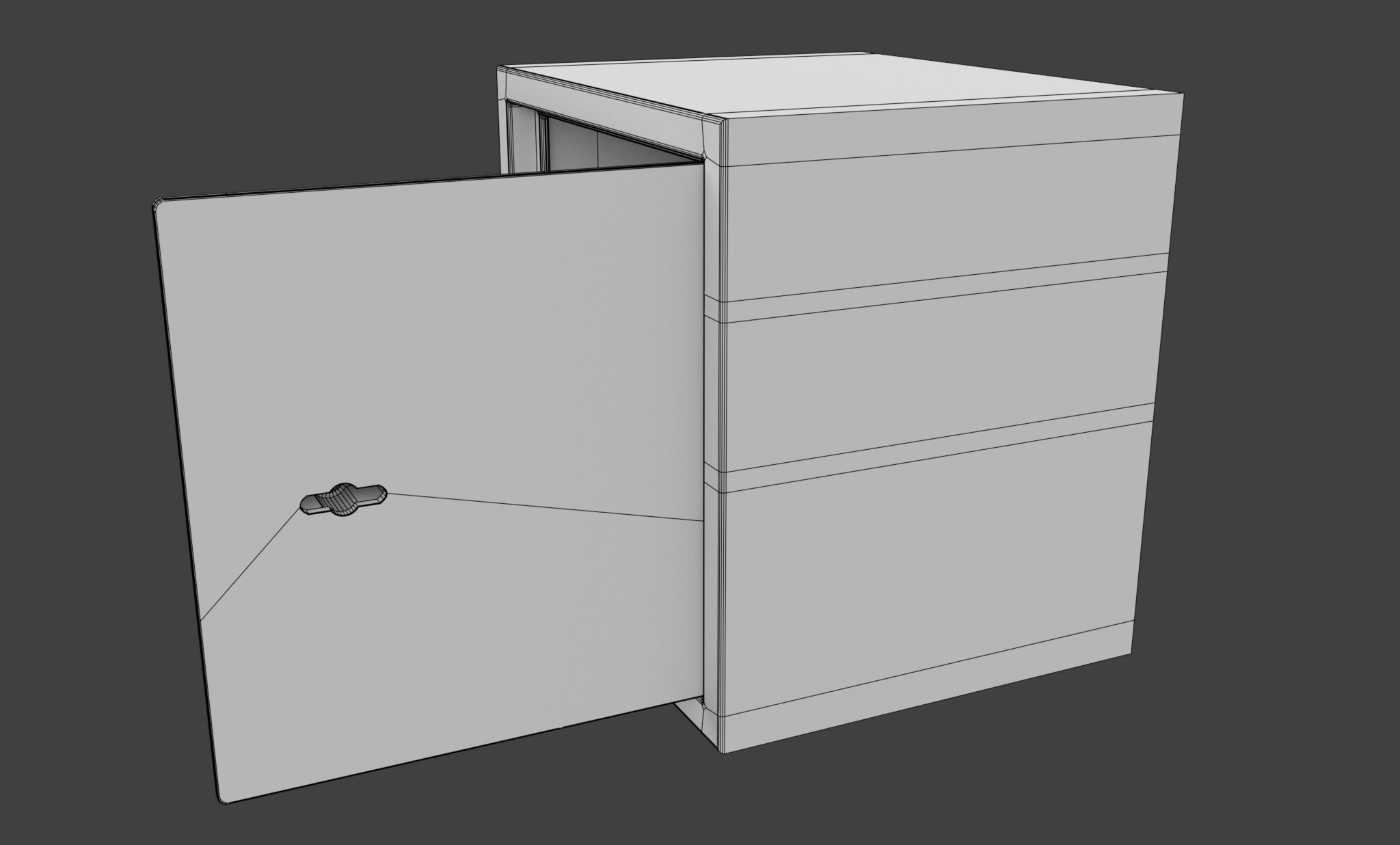 Lock Safe Low-poly 3D model_9