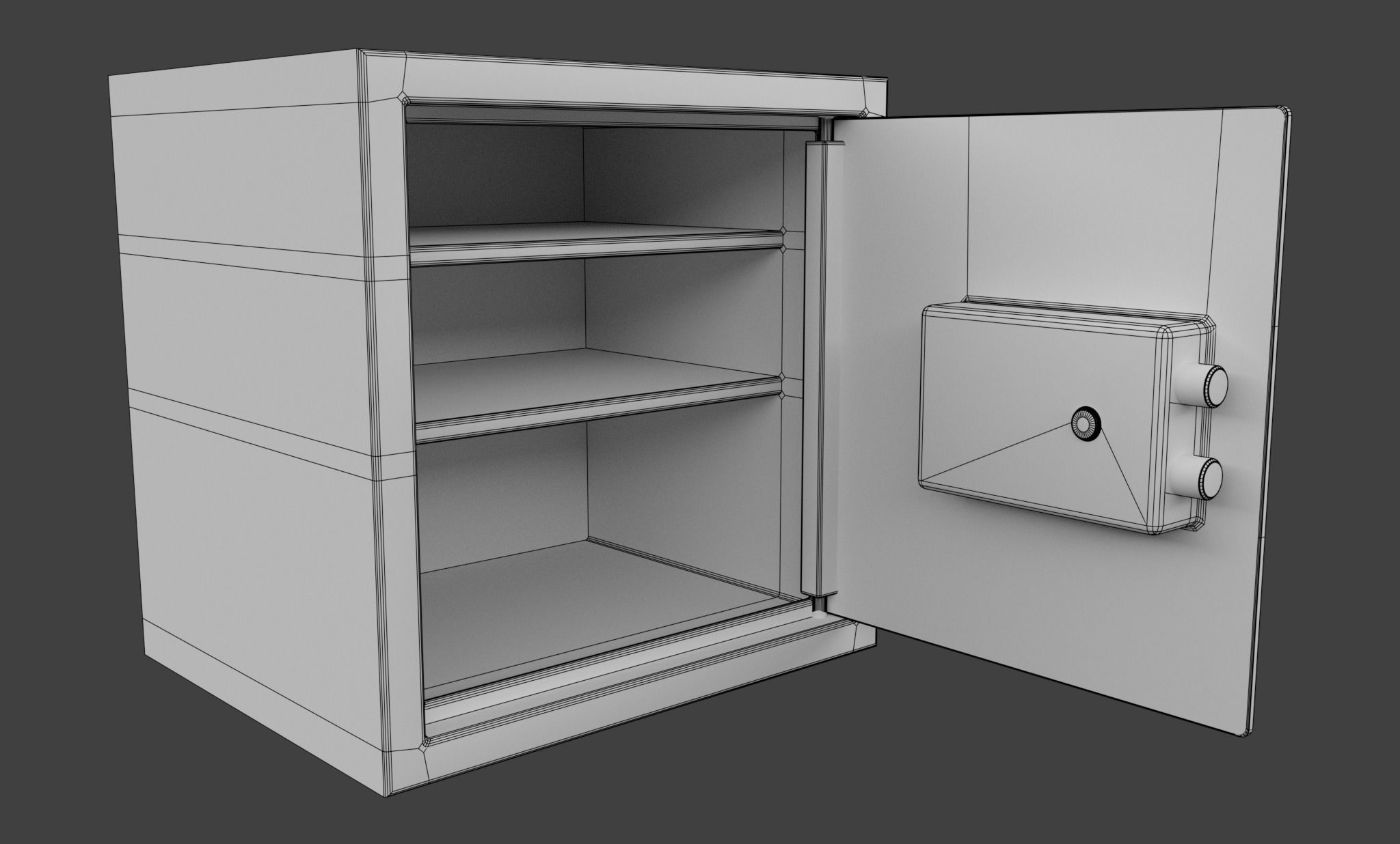 Lock Safe Low-poly 3D model_8