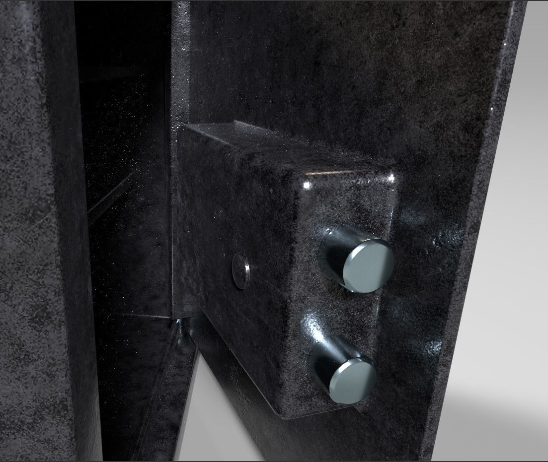 Lock Safe Low-poly 3D model_1