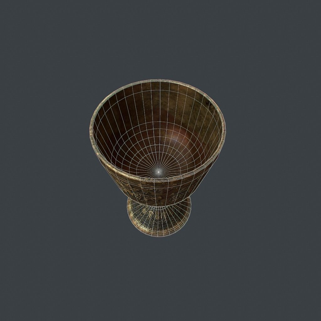 Goblet v3 Low-poly 3D model_14