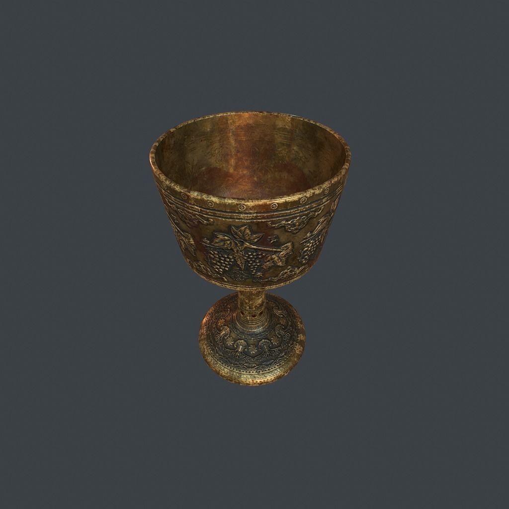 Goblet v3 Low-poly 3D model_5