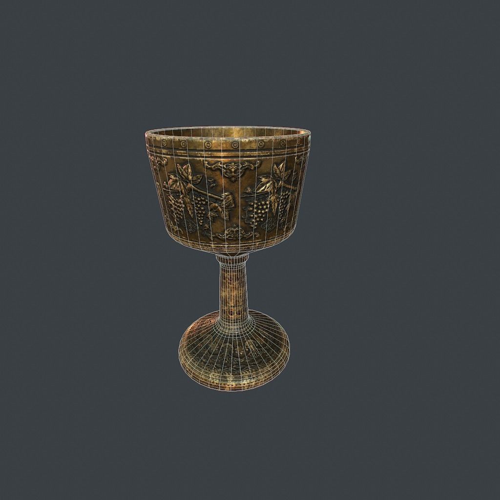 Goblet v3 Low-poly 3D model_13
