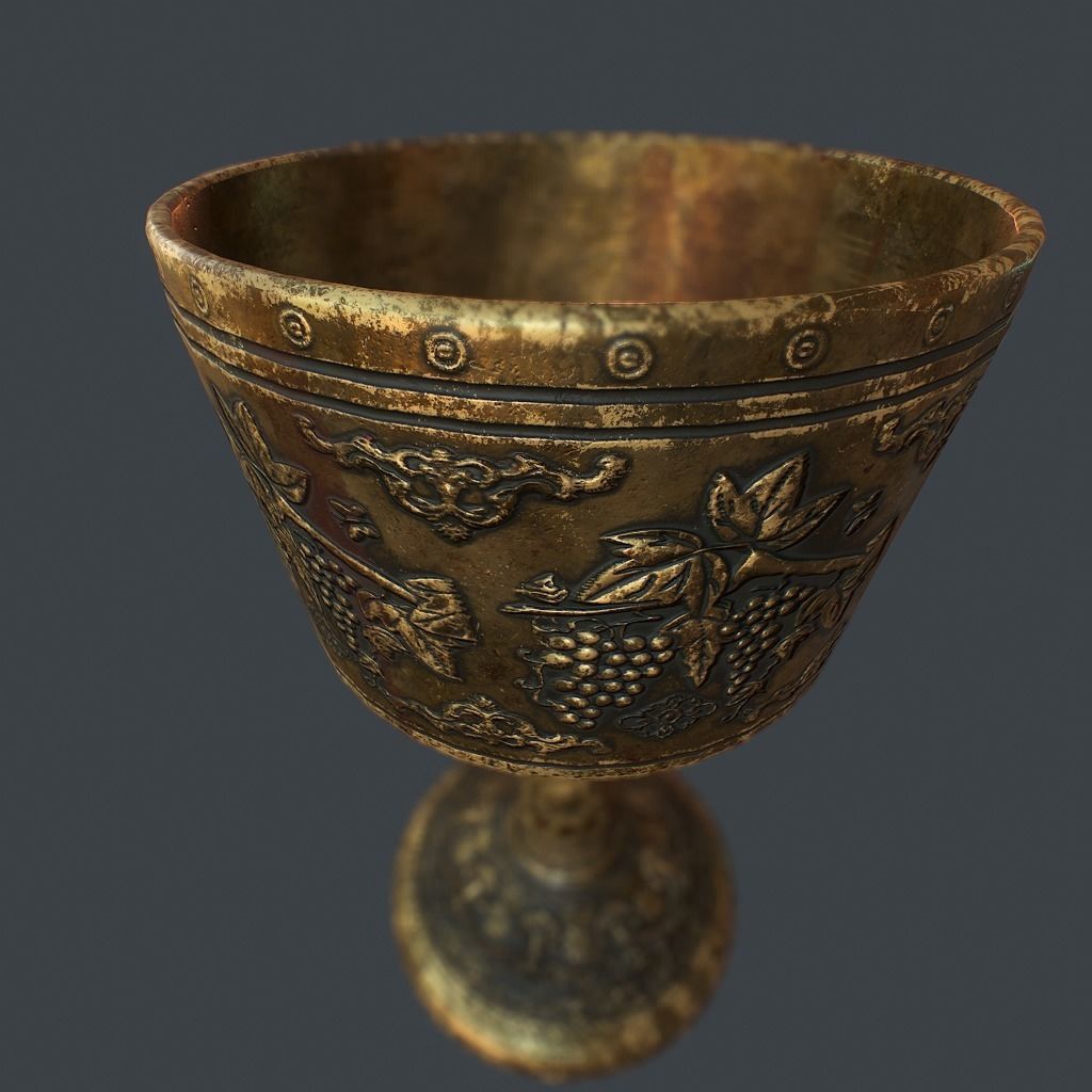 Goblet v3 Low-poly 3D model_9