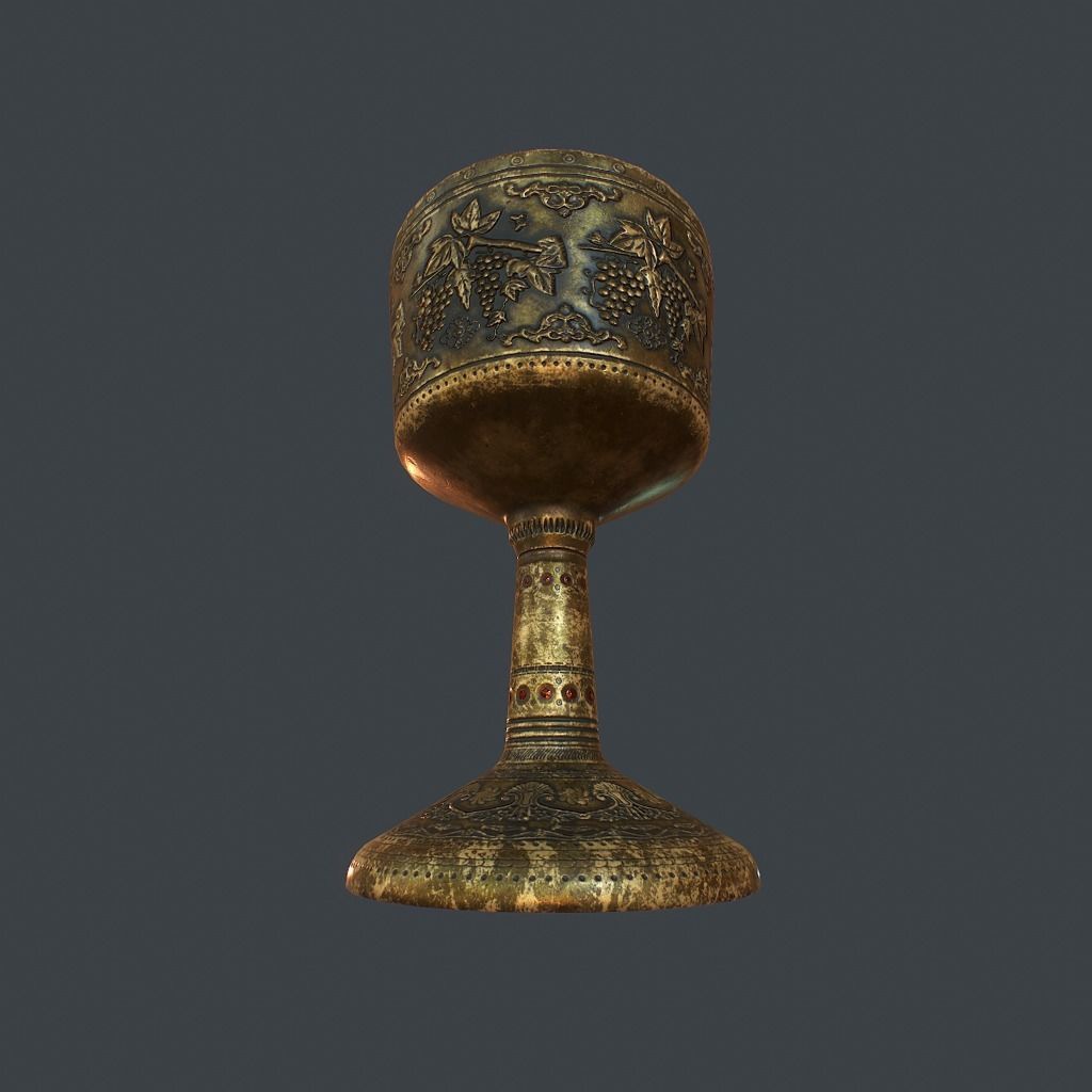 Goblet v3 Low-poly 3D model_7