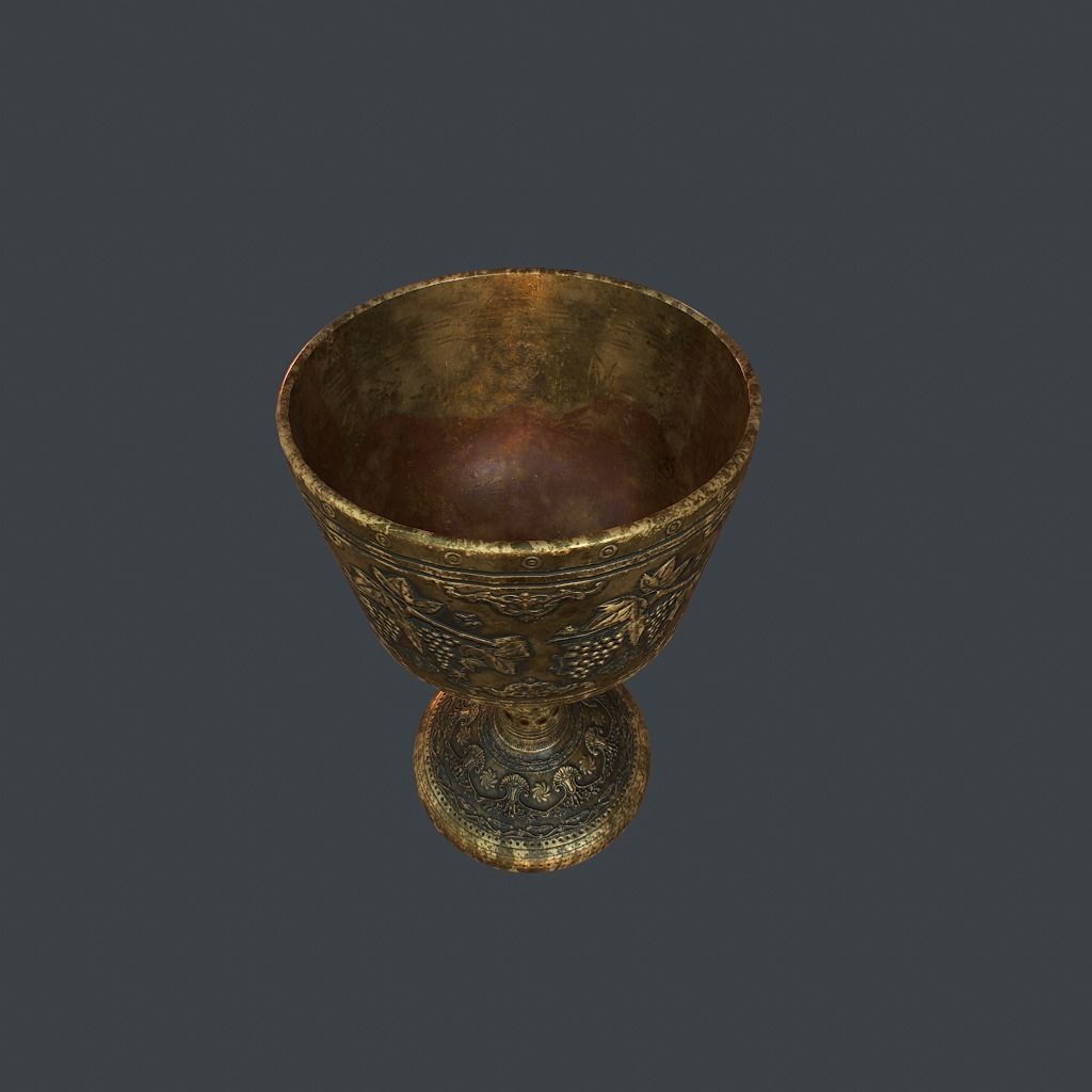 Goblet v3 Low-poly 3D model_4