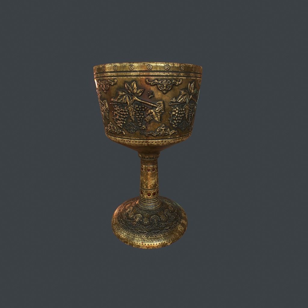 Goblet v3 Low-poly 3D model_2
