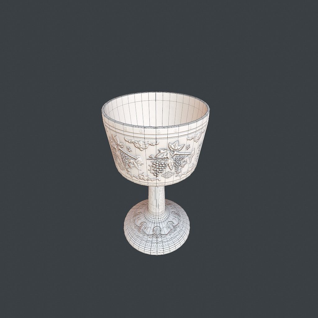 Goblet v3 Low-poly 3D model_17
