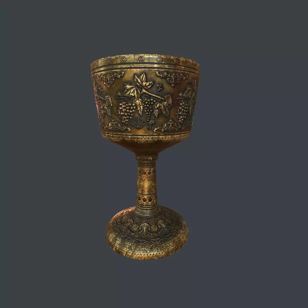 Goblet v3 Low-poly 3D model_0