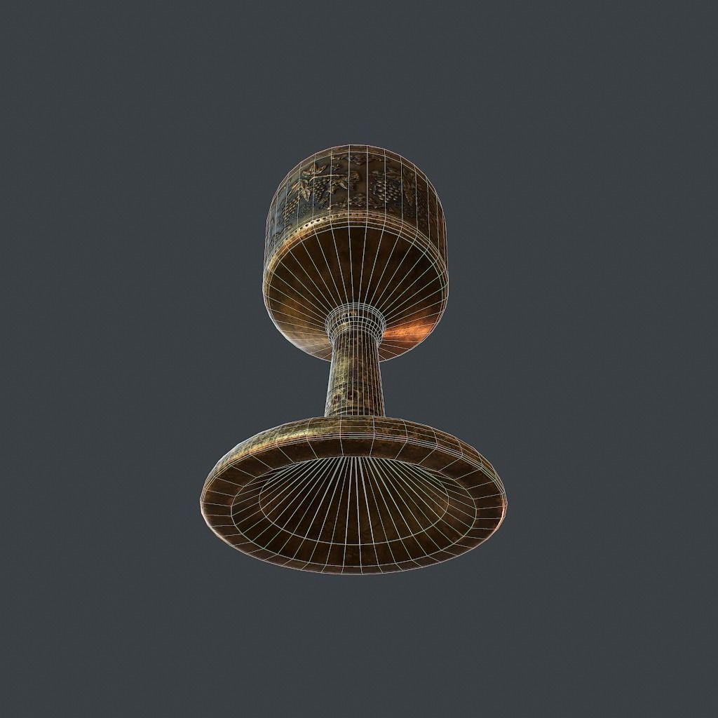 Goblet v3 Low-poly 3D model_15