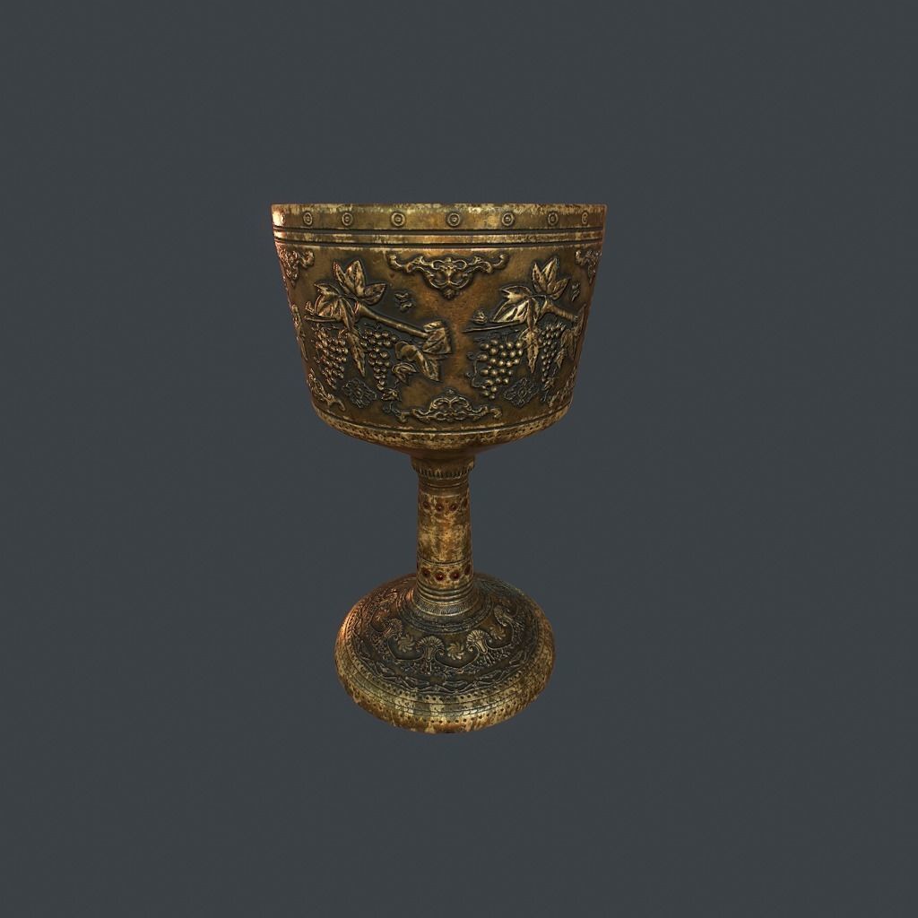 Goblet v3 Low-poly 3D model_3