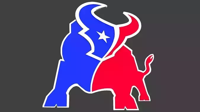 Texans NFL logo 3D model