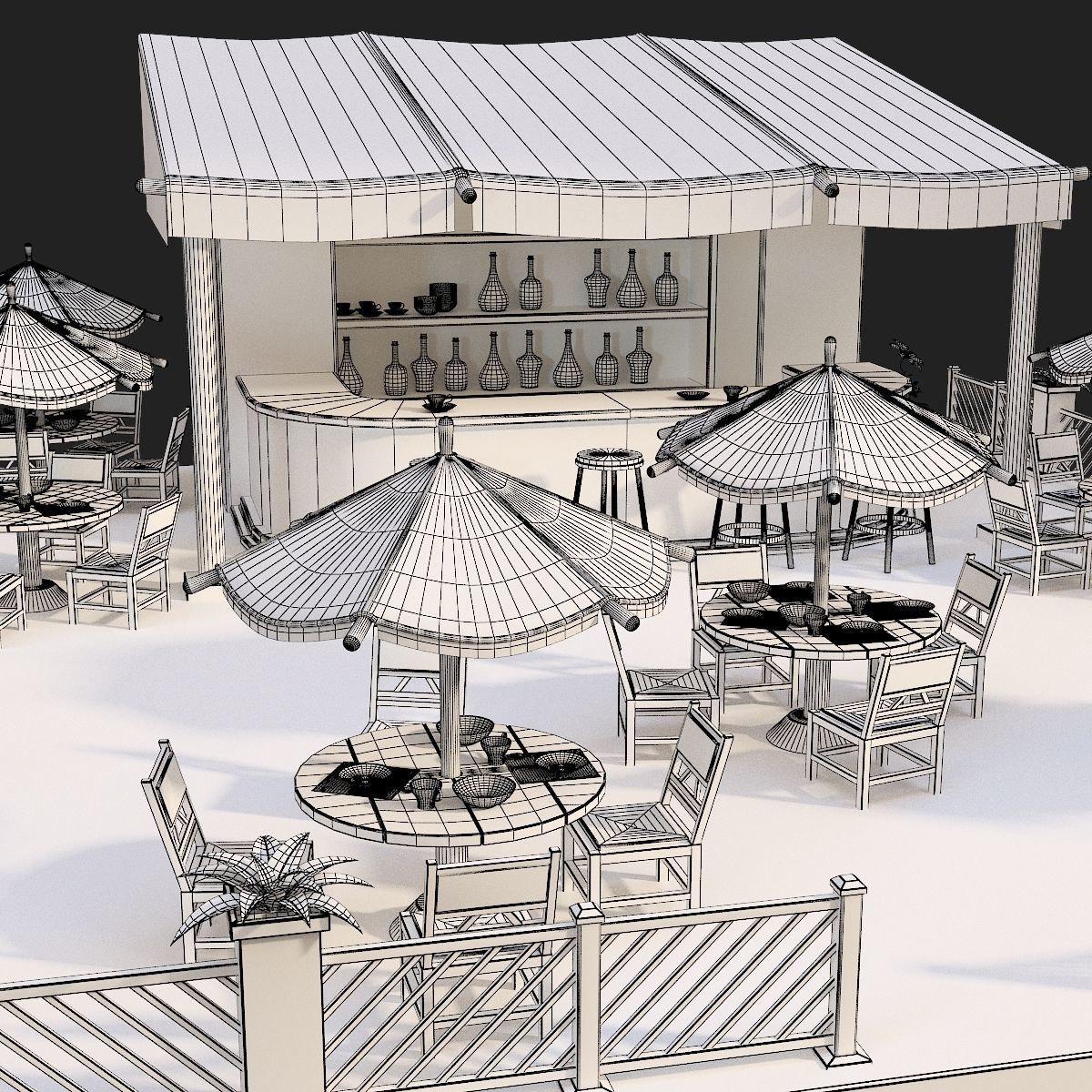 Cafe or bar 3D model_13