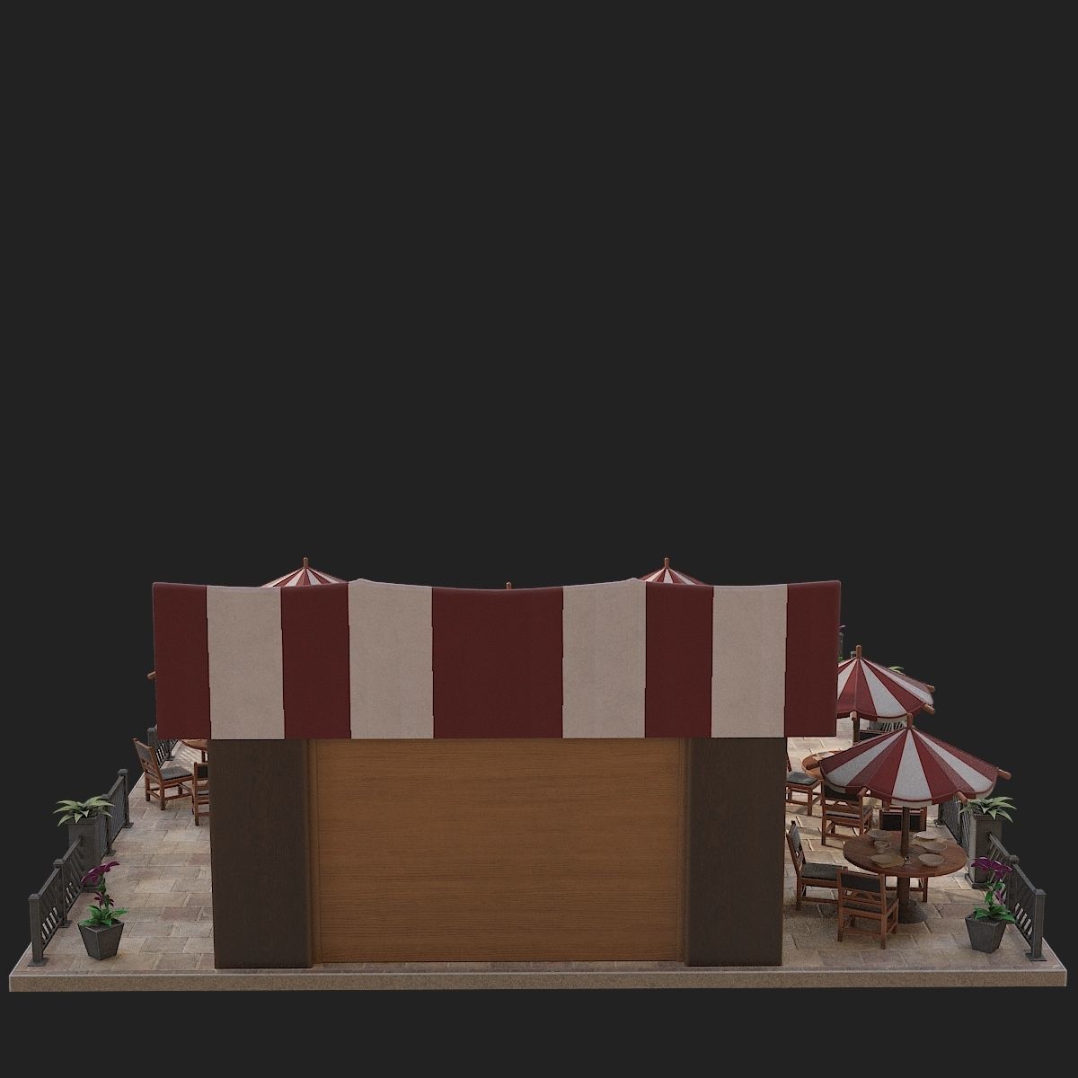 Cafe or bar 3D model_4