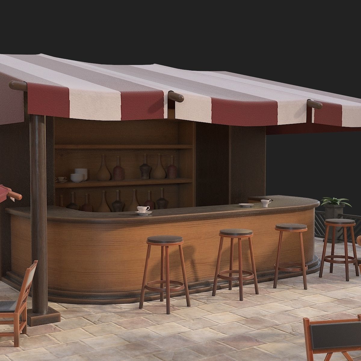 Cafe or bar 3D model_11