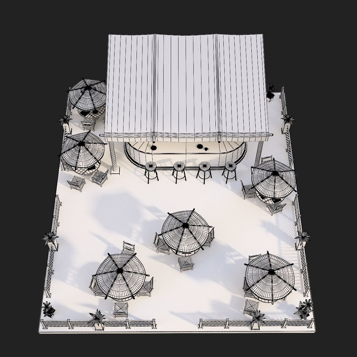 Cafe or bar 3D model_14