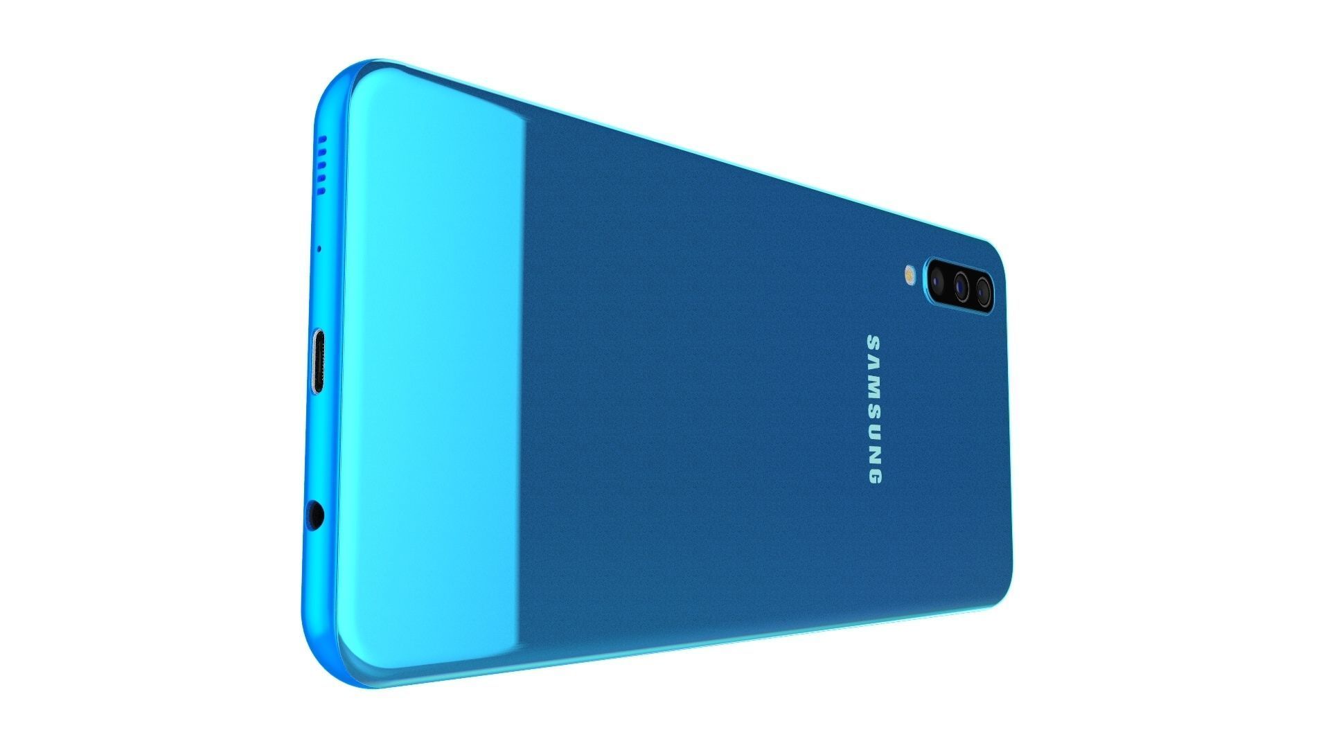 Samsung Galaxy A70 Blue 3D model_16