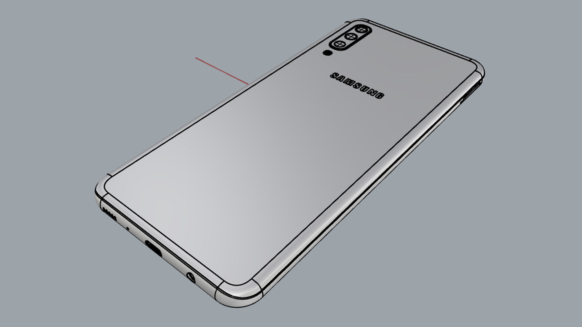 Samsung Galaxy A70 Blue 3D model_22