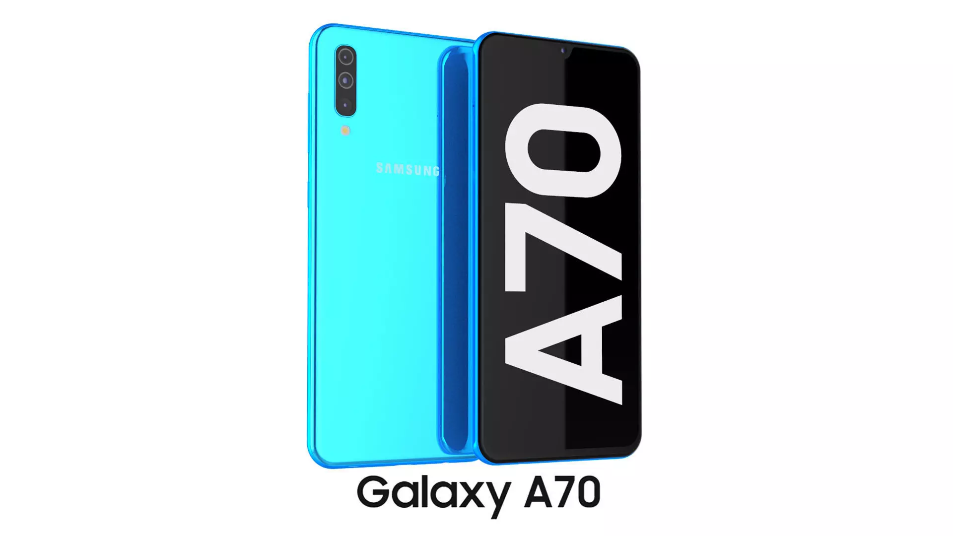 Samsung Galaxy A70 Blue 3D model_0