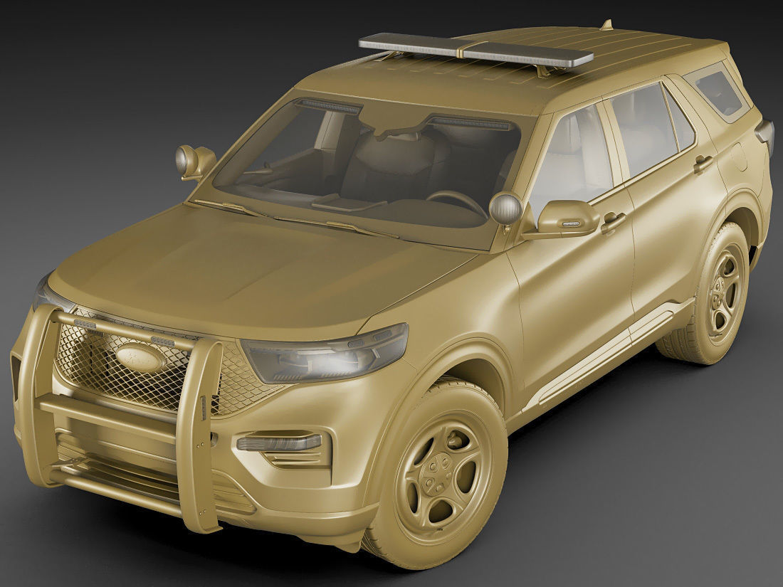 Explorer 2020 Police Interceptor 3D model_16