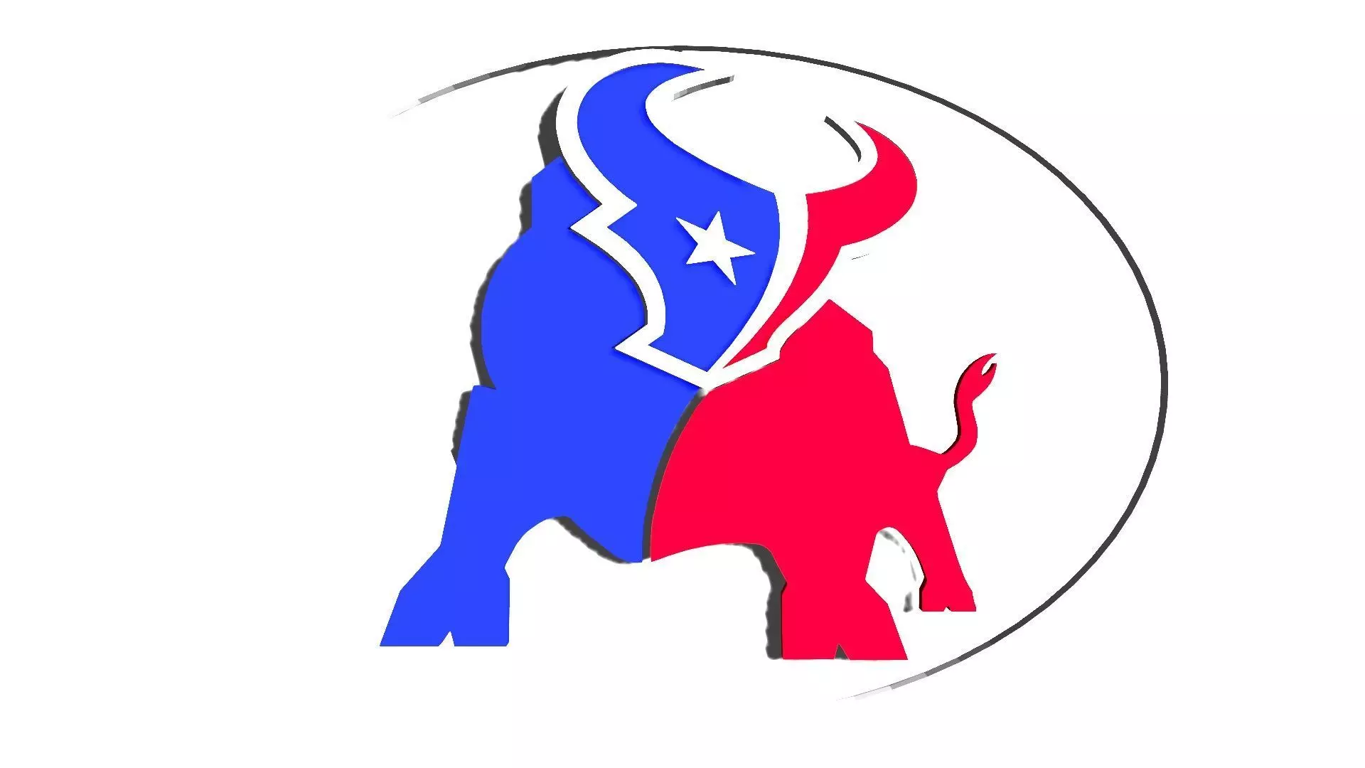 Texans NFL logo in oval 3D model_0