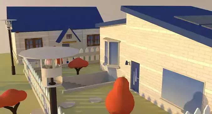 Cartoon House Free 3D model