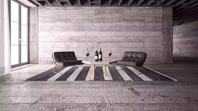 Armchairs - Waiting and Relaxing area 04 3D model