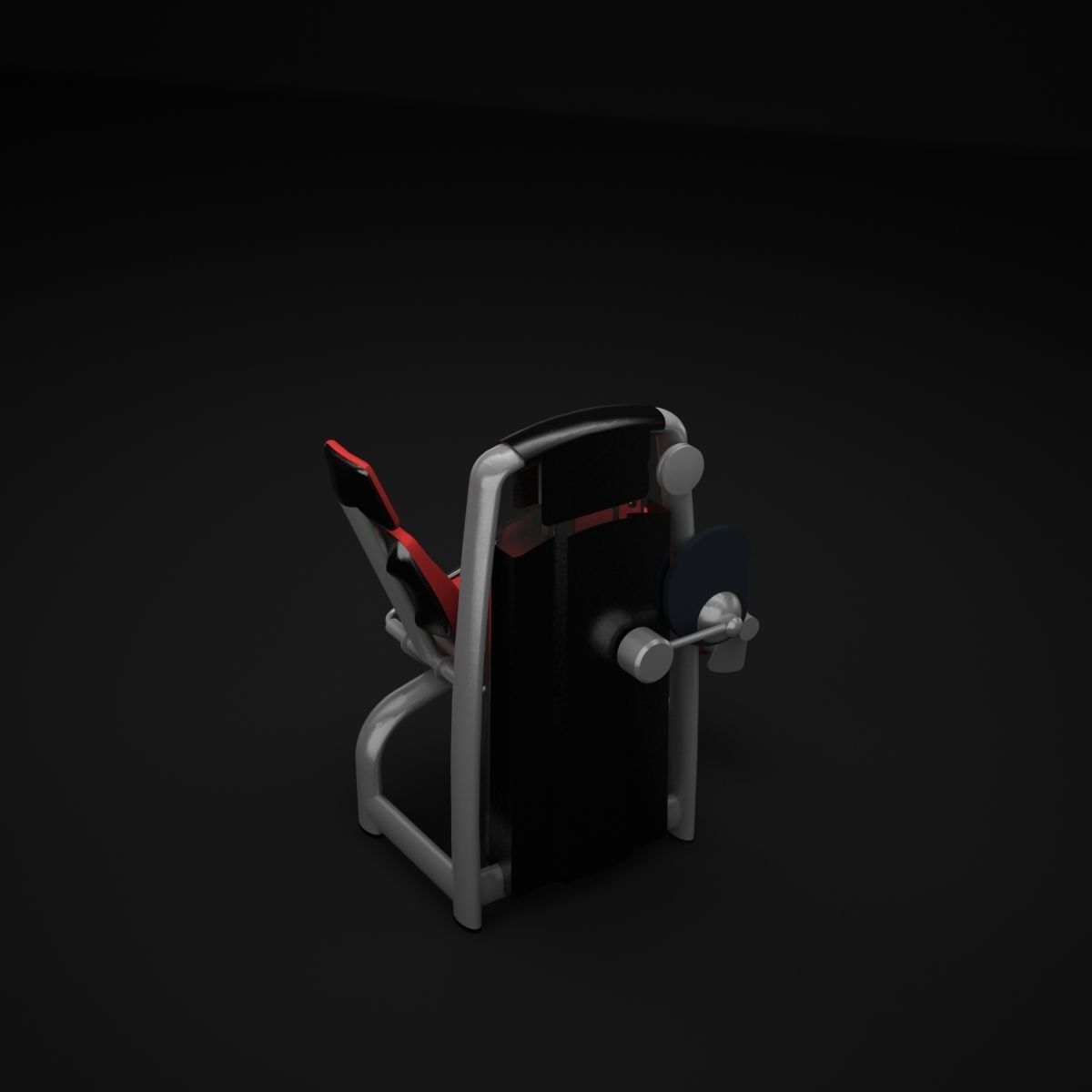 Leg Curl Machine 3D model_1