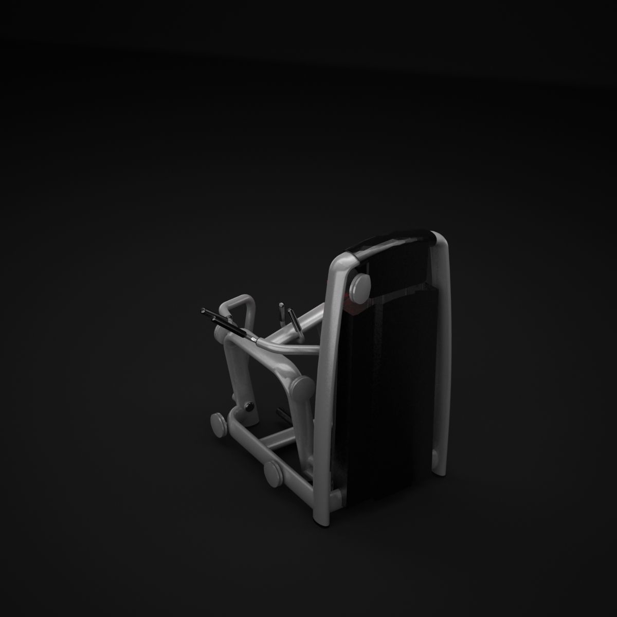 Low Row Machine 3D model_2