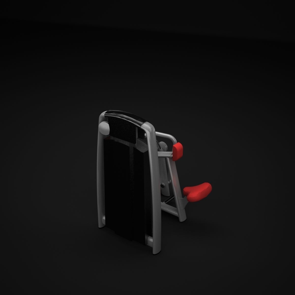Low Row Machine 3D model_1