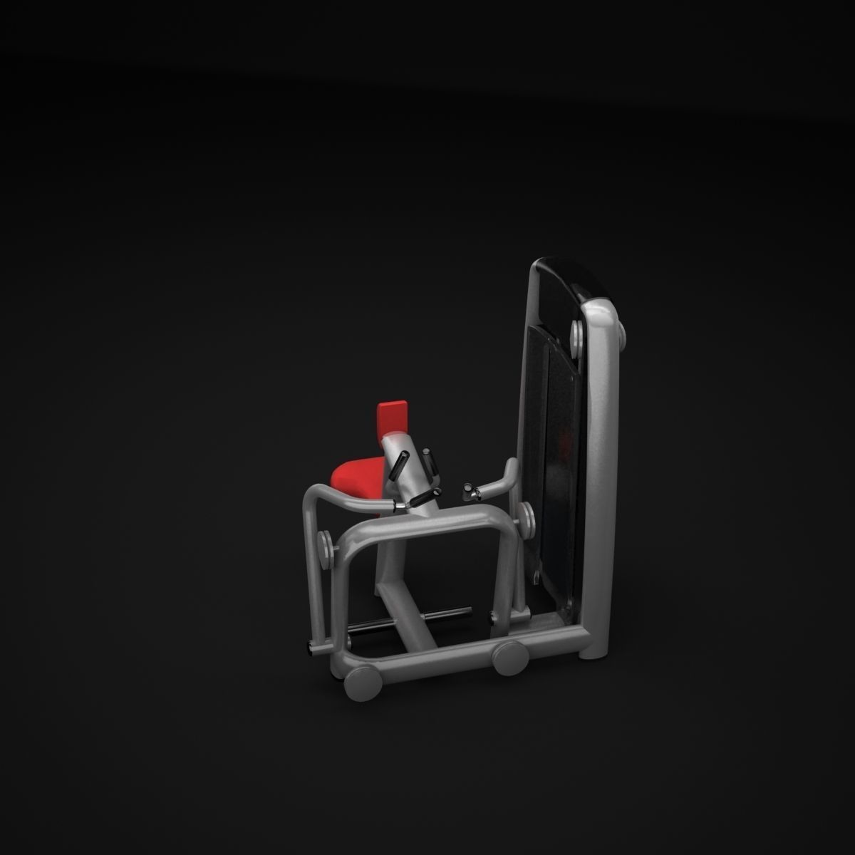 Low Row Machine 3D model_3