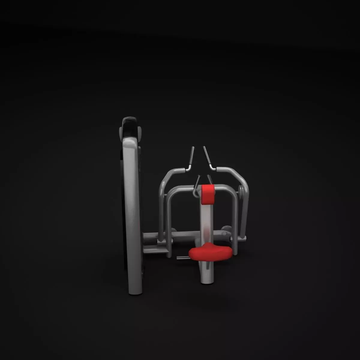 Low Row Machine 3D model_0