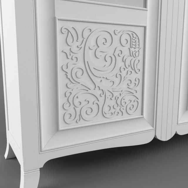 Cabinet showcase Deco 3D model_1