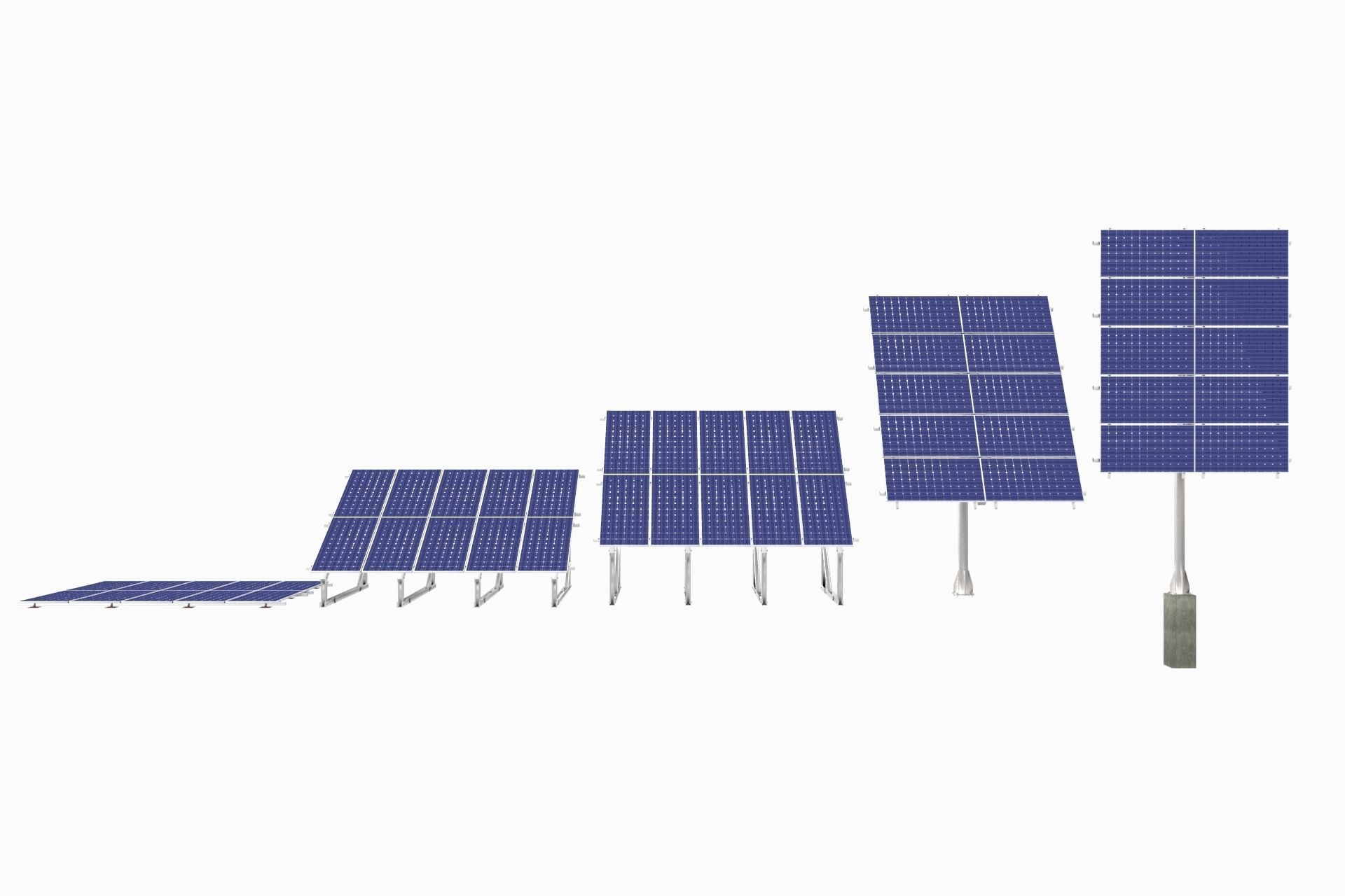 All-In-One Adjustable Mounted Solar Module Array 3D model_56