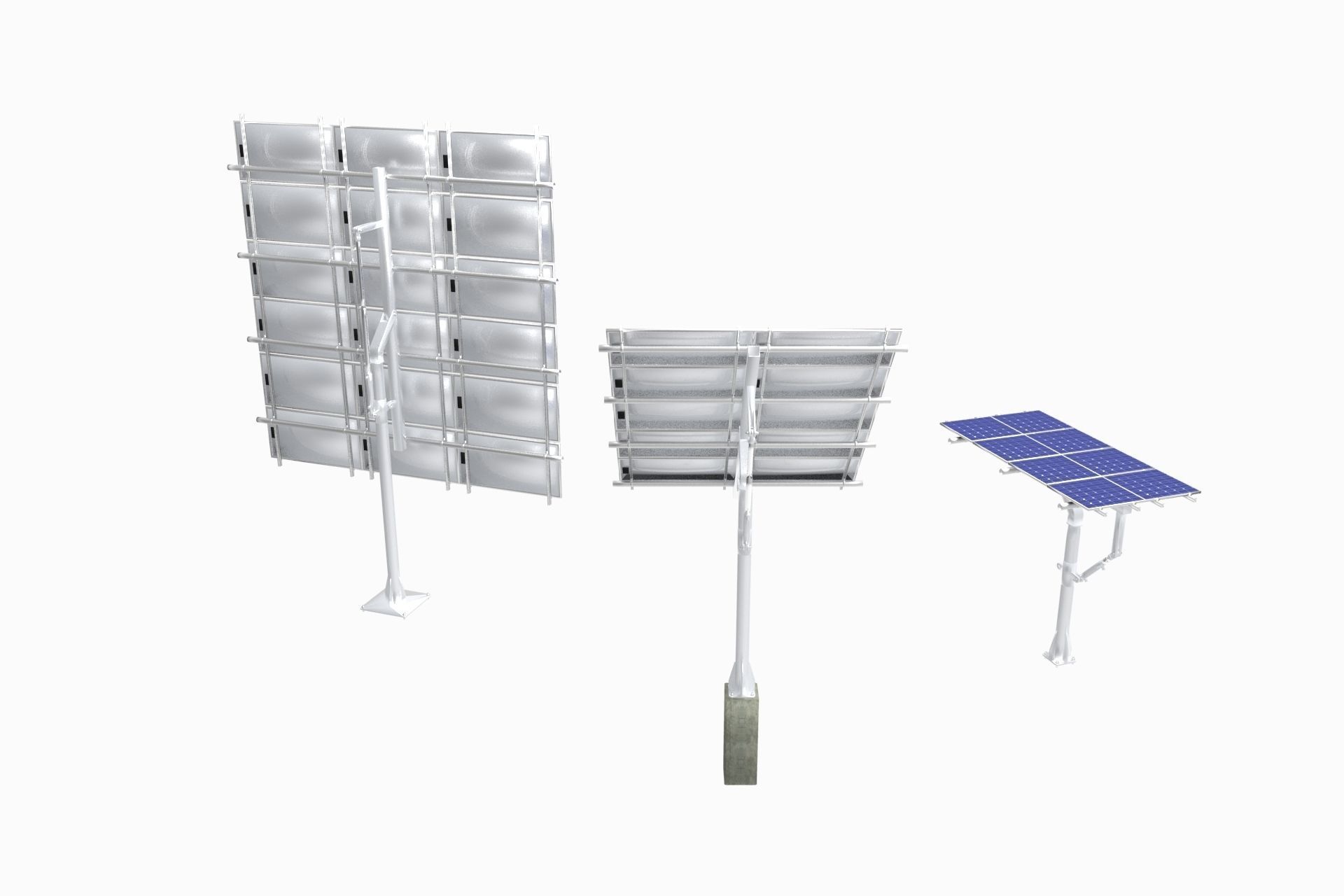 All-In-One Adjustable Mounted Solar Module Array 3D model_60