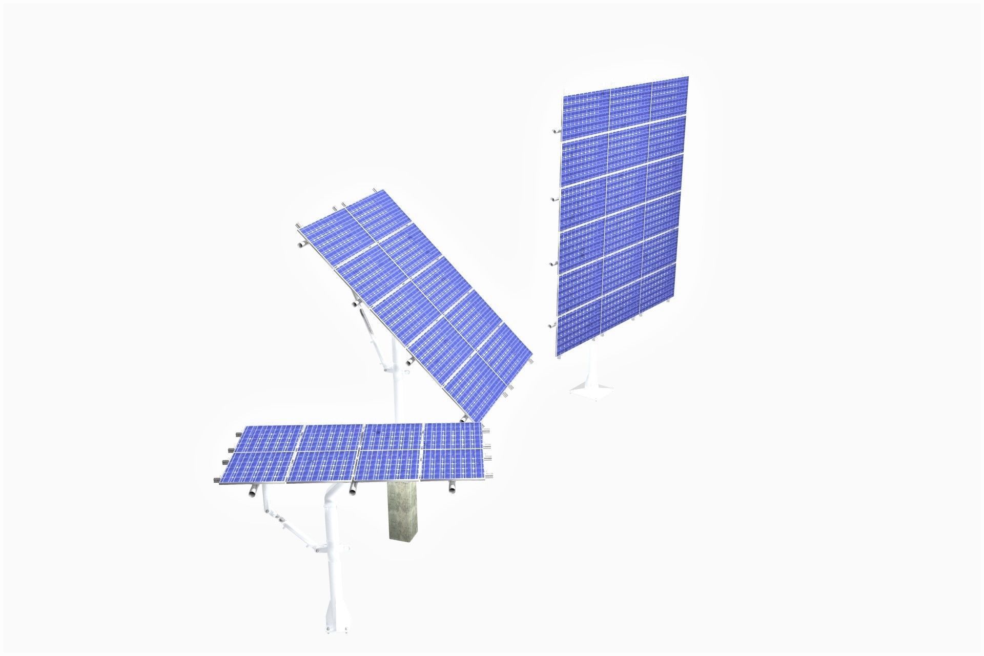All-In-One Adjustable Mounted Solar Module Array 3D model_32