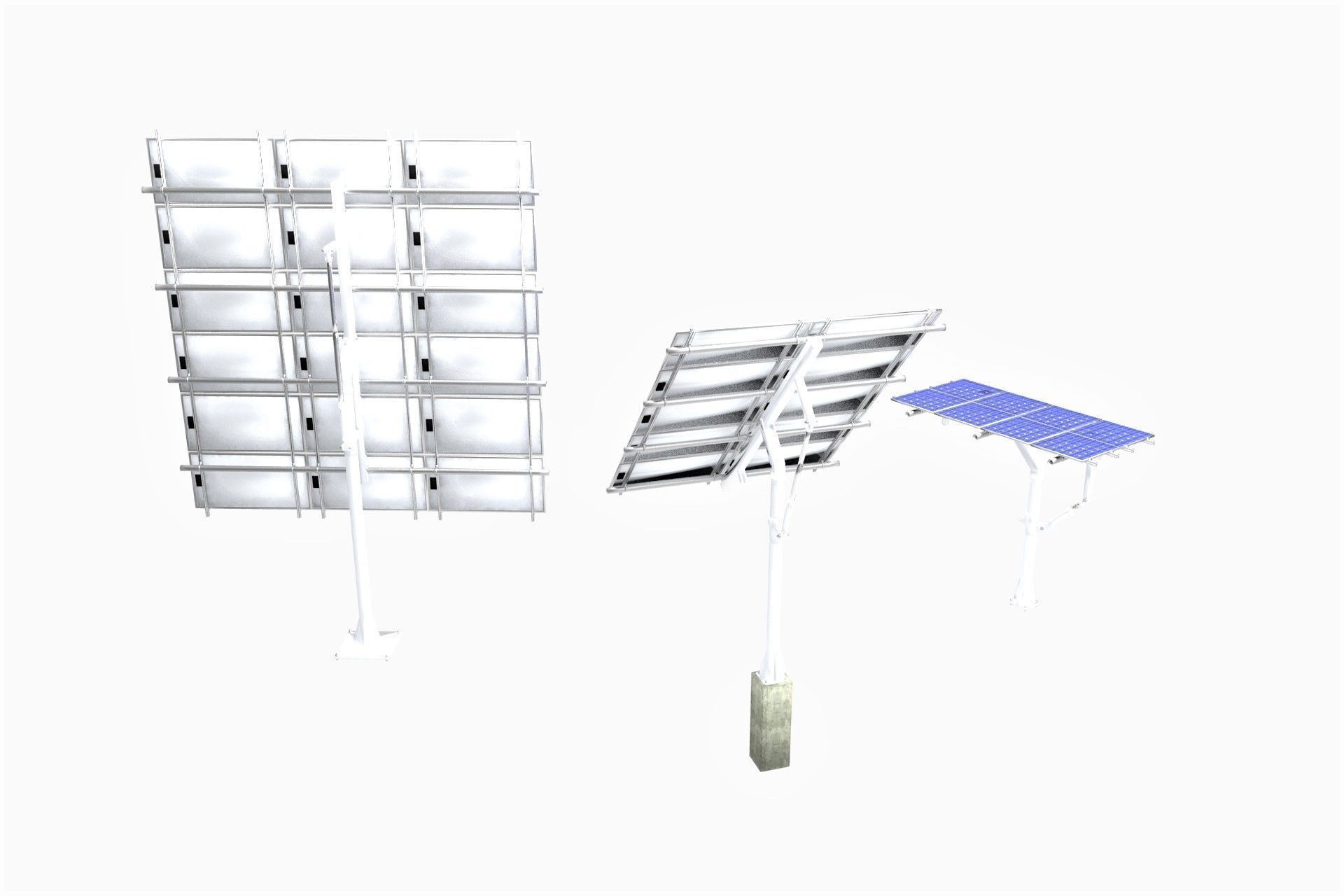 All-In-One Adjustable Mounted Solar Module Array 3D model_27