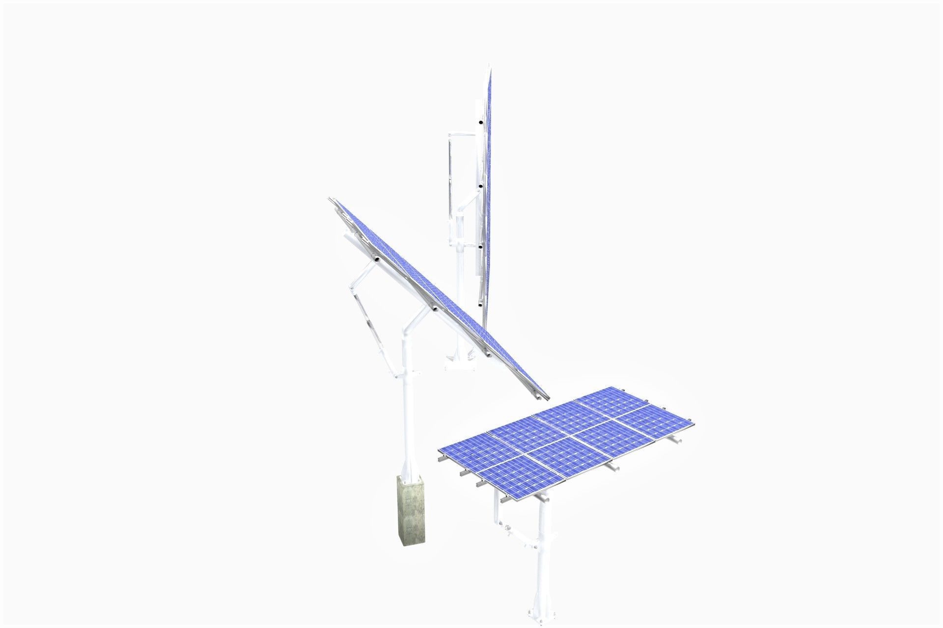 All-In-One Adjustable Mounted Solar Module Array 3D model_30