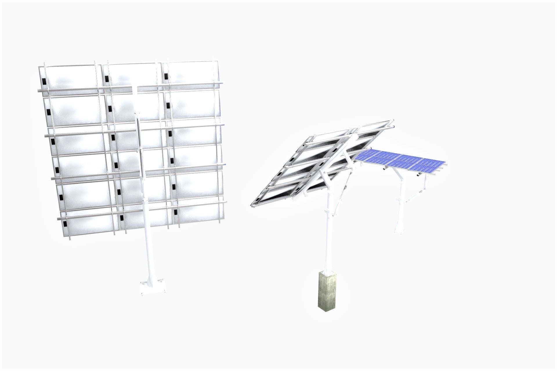 All-In-One Adjustable Mounted Solar Module Array 3D model_26