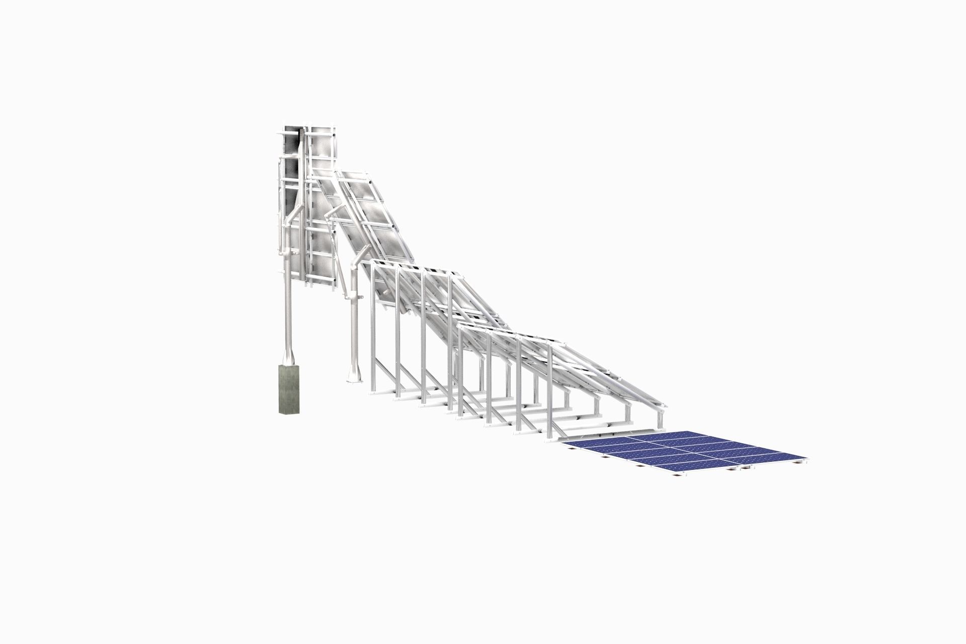 All-In-One Adjustable Mounted Solar Module Array 3D model_50