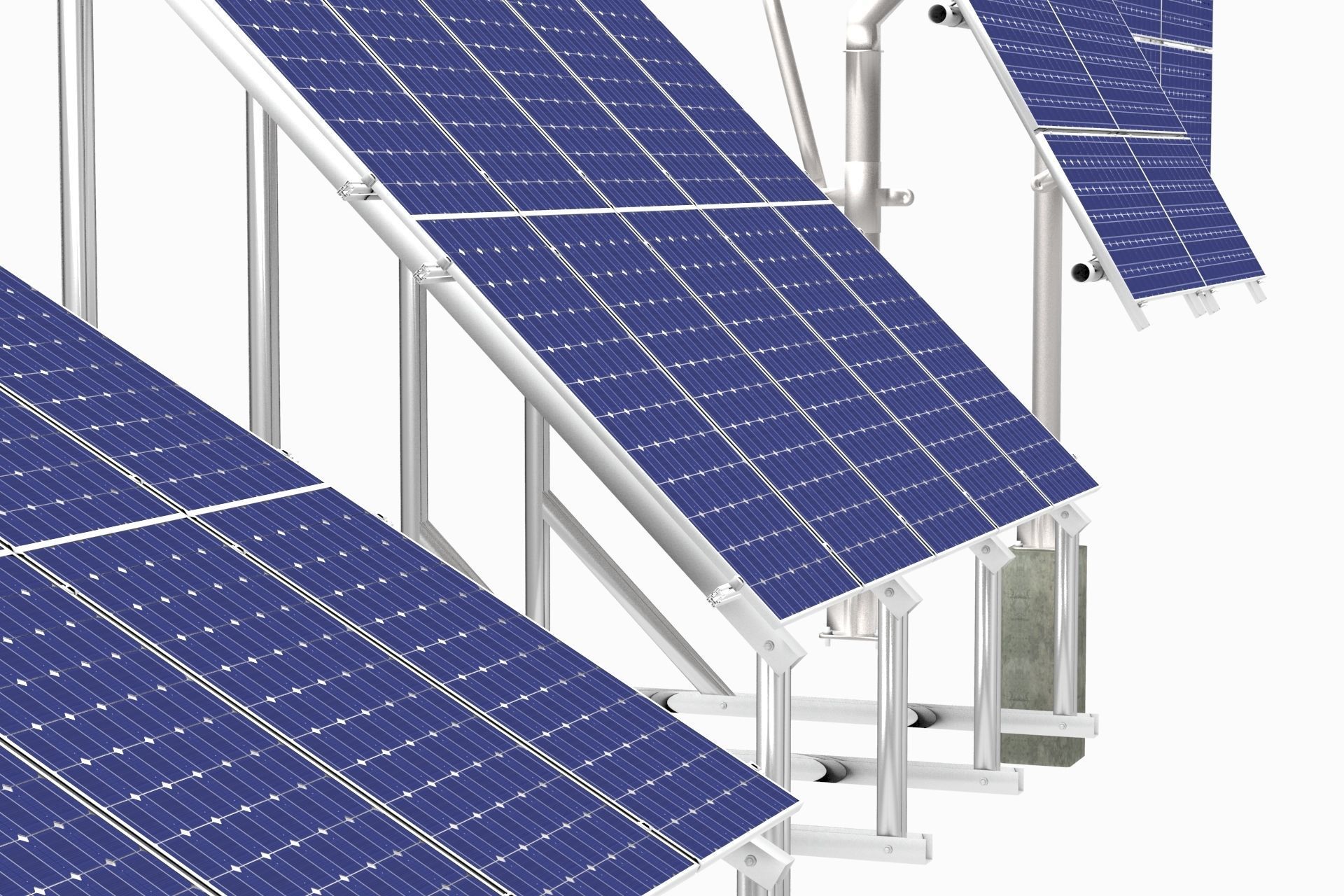 All-In-One Adjustable Mounted Solar Module Array 3D model_57