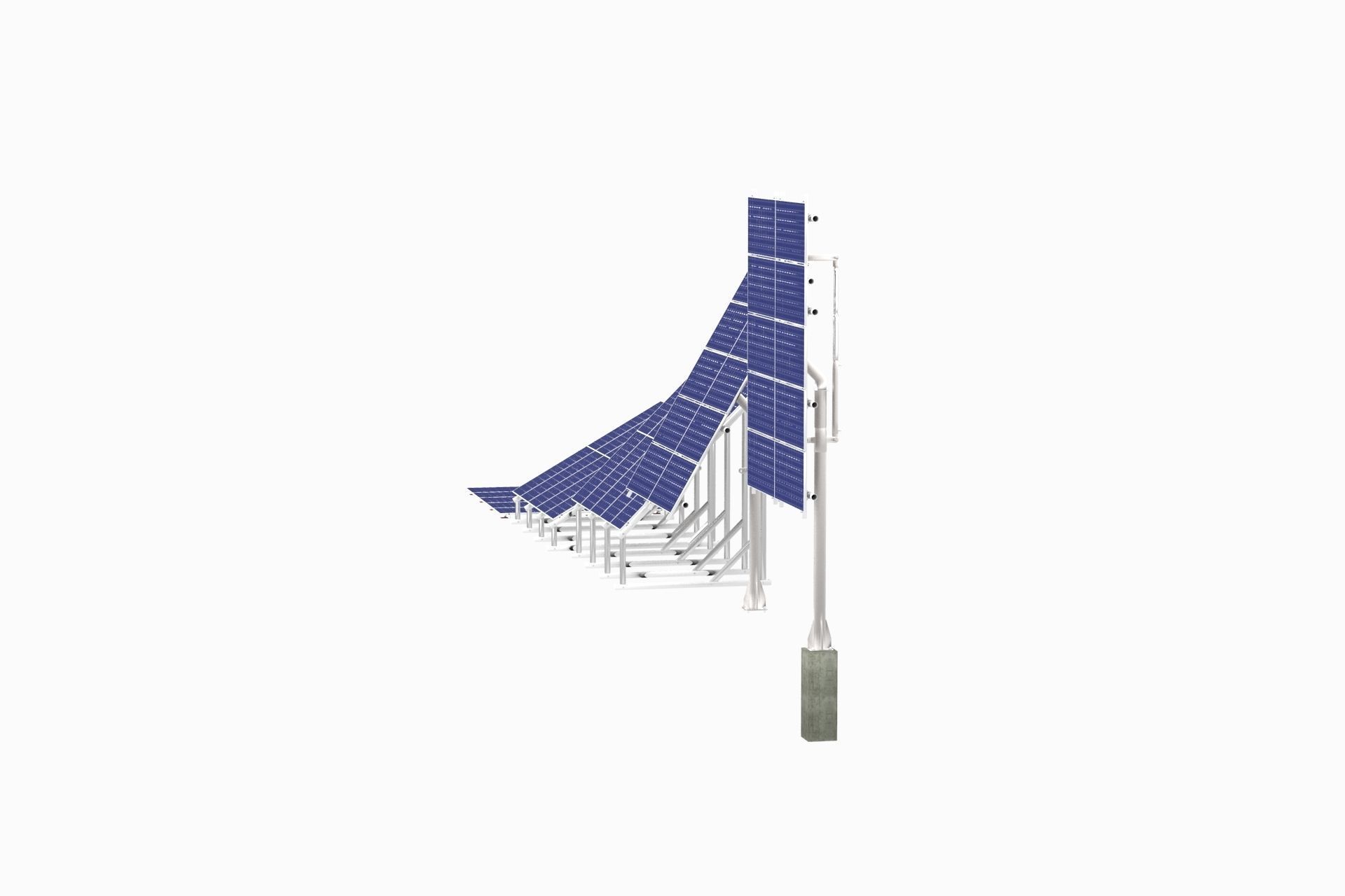 All-In-One Adjustable Mounted Solar Module Array 3D model_41