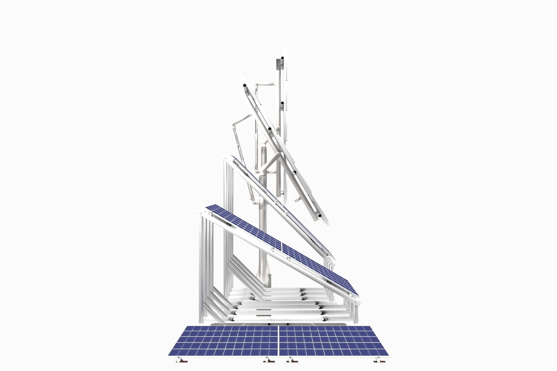 All-In-One Adjustable Mounted Solar Module Array 3D model_55
