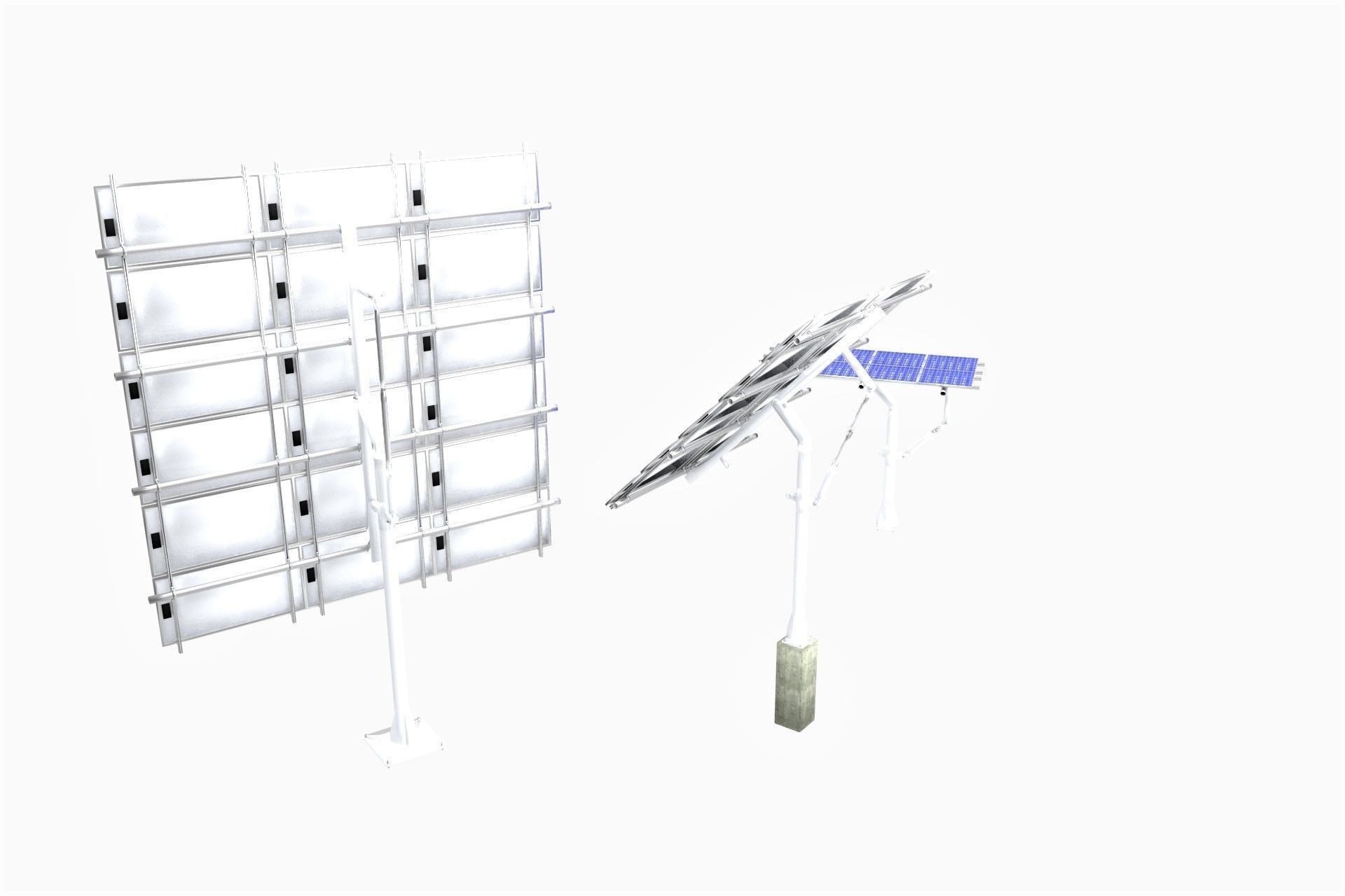 All-In-One Adjustable Mounted Solar Module Array 3D model_25
