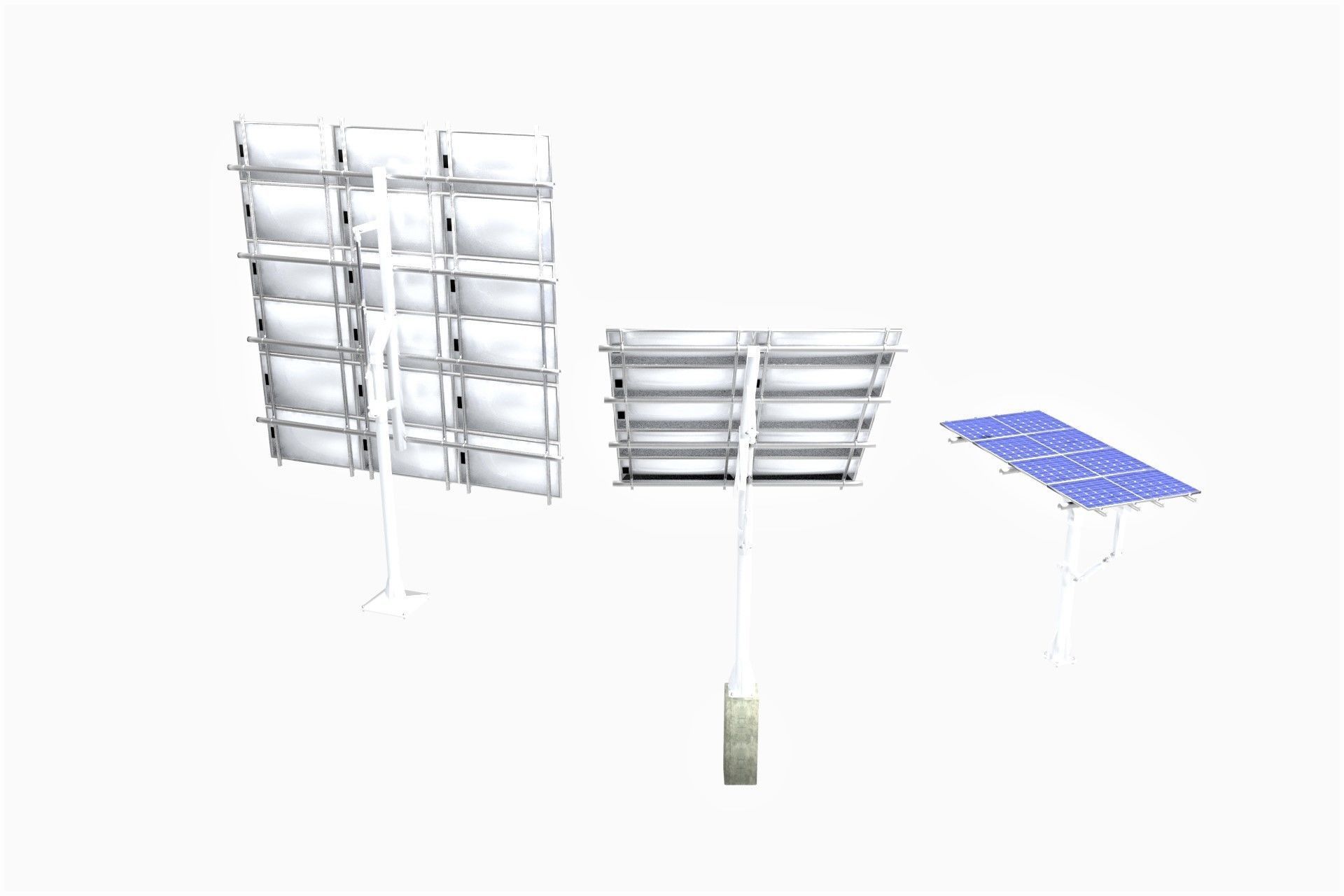 All-In-One Adjustable Mounted Solar Module Array 3D model_16